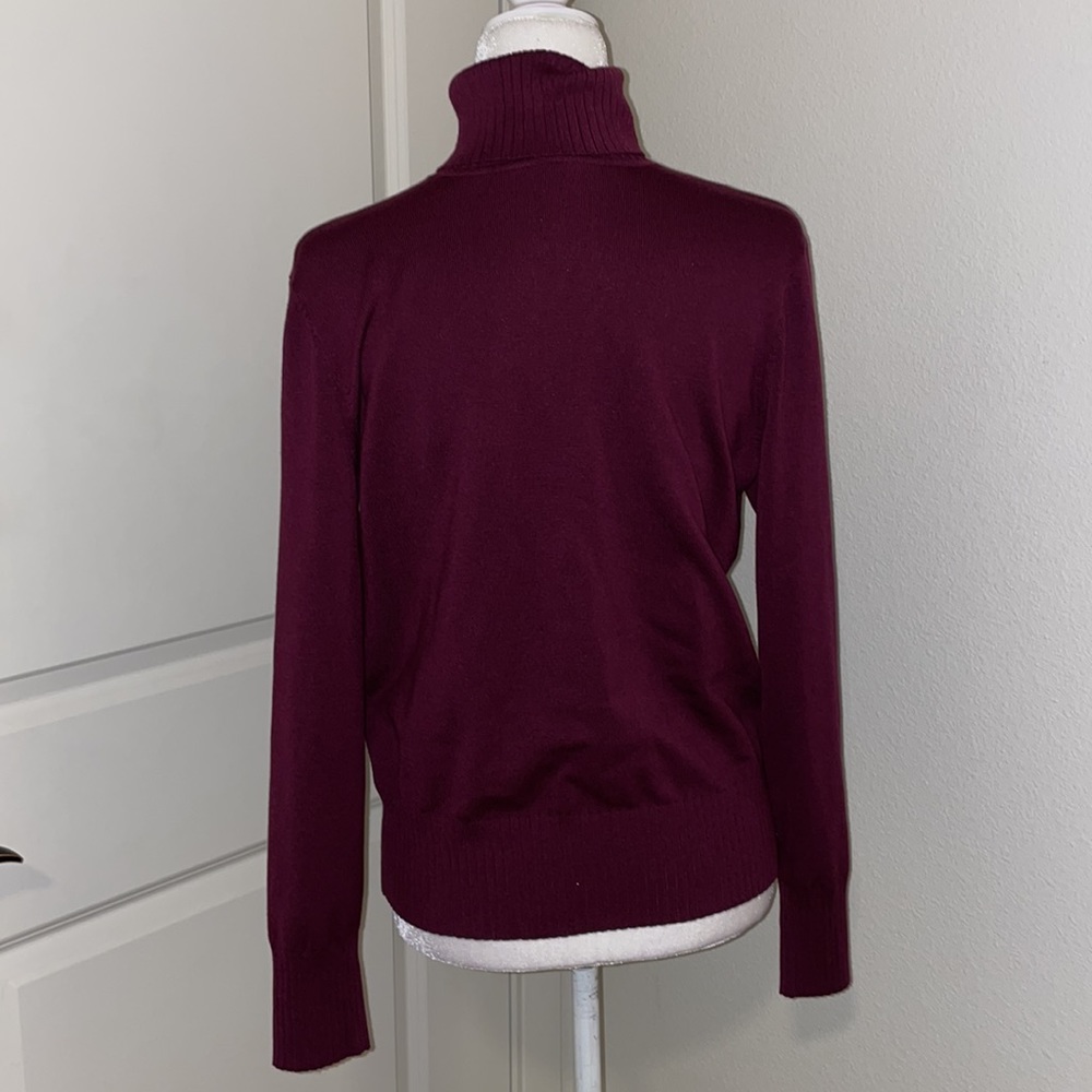 Never Used Unknown Source Dark Purple Turtle Neck… - image 4